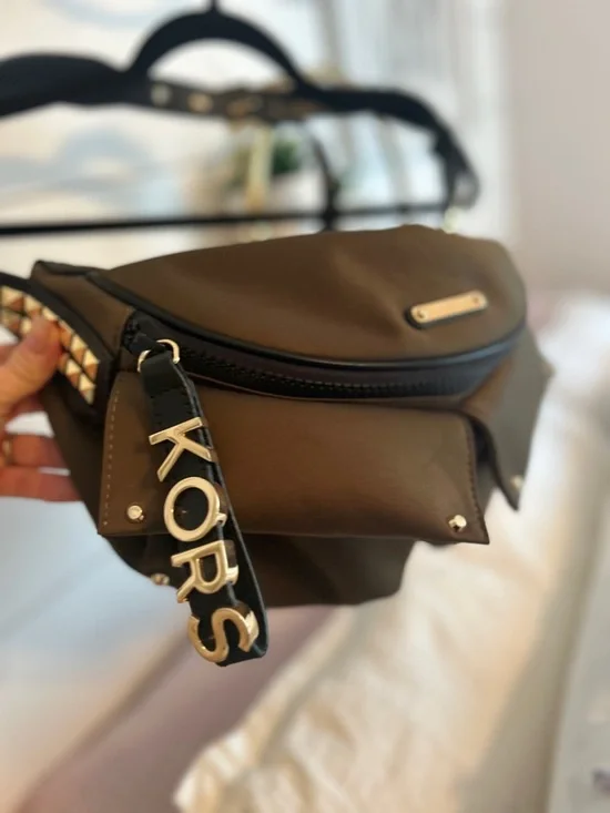 Army green MK Crossbody/belt bag with Gold Accents - Picture 2 of 4